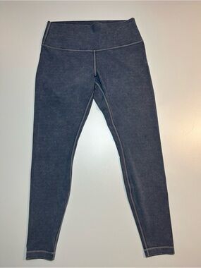Lululemon Wunder Under High-Rise Tight Snow Washed Luna Denim Gray Leggings